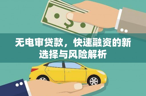 巴青无电审贷款，快速融资的新选择与风险解析