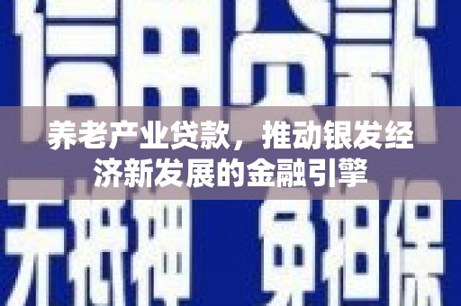 正宁养老产业贷款，推动银发经济新发展的金融引擎