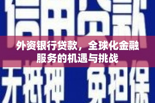 得荣外资银行贷款，全球化金融服务的机遇与挑战