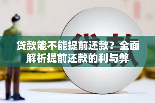永年贷款能不能提前还款？全面解析提前还款的利与弊