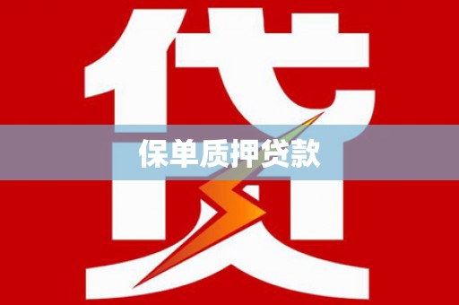 嵊州保单质押贷款