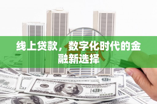 南阳线上贷款，数字化时代的金融新选择