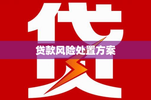 诏安贷款风险处置方案